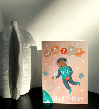 Space Astronaut Birthday Card | Kids Card