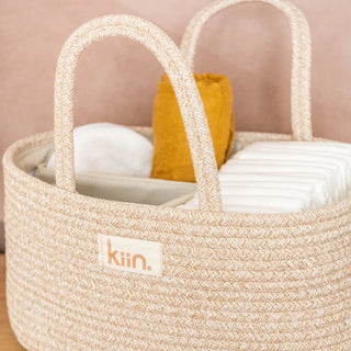 Cotton Rope Nappy Caddy Organiser