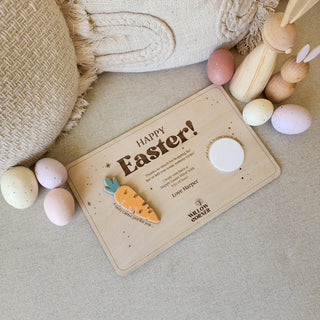 Wooden Easter Tray with 3D Carrot