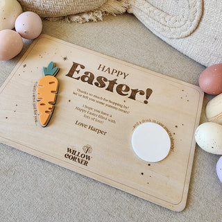 Wooden Easter Tray with 3D Carrot