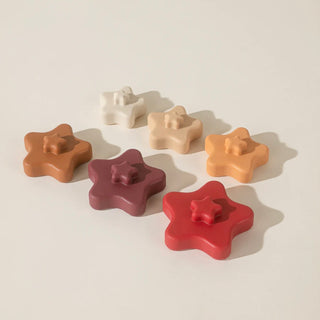 Set of 6 Silicone Stackable Stars