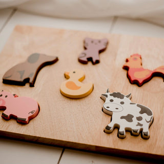 Farm Animal Play Set + Puzzle