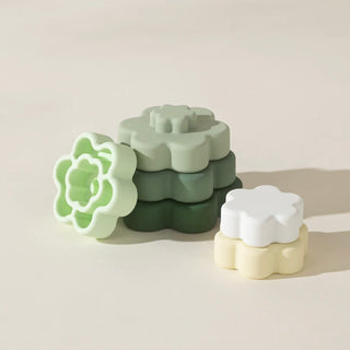 Set of 6 Silicone Stackable Flowers