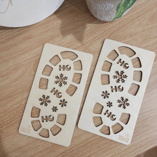 Wooden Santa Footprint Stencil