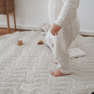 French Linen Wave Play Mat | Natural