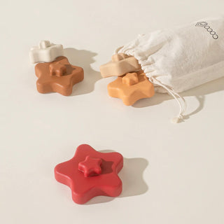 Set of 6 Silicone Stackable Stars