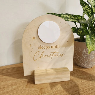 Mini Santa Visits Countdown Plaque | Christmas Keepsake