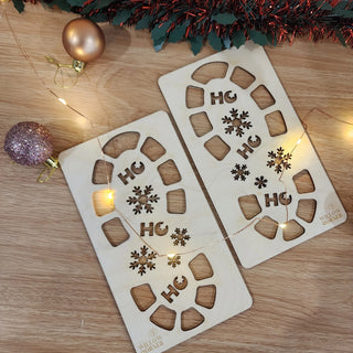 Wooden Santa Footprint Stencil